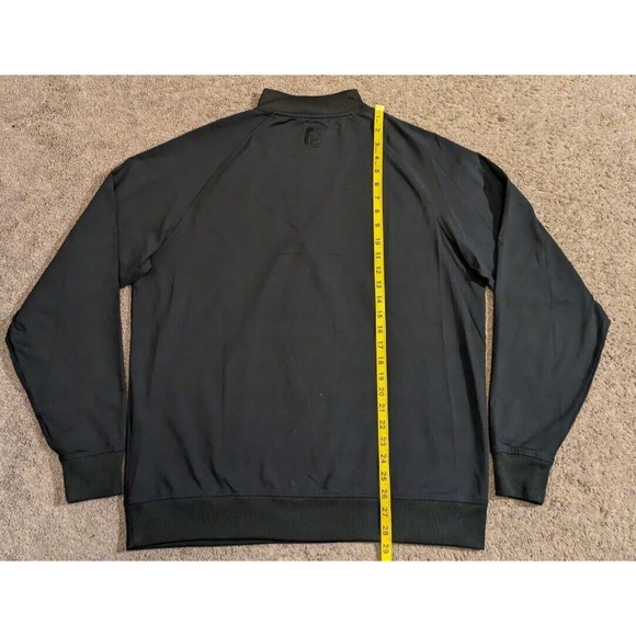Men's Footjoy Performance 1/2 Zip Wind Shirt Pullover Jacket Black Size Large - Picture 7 of 7
